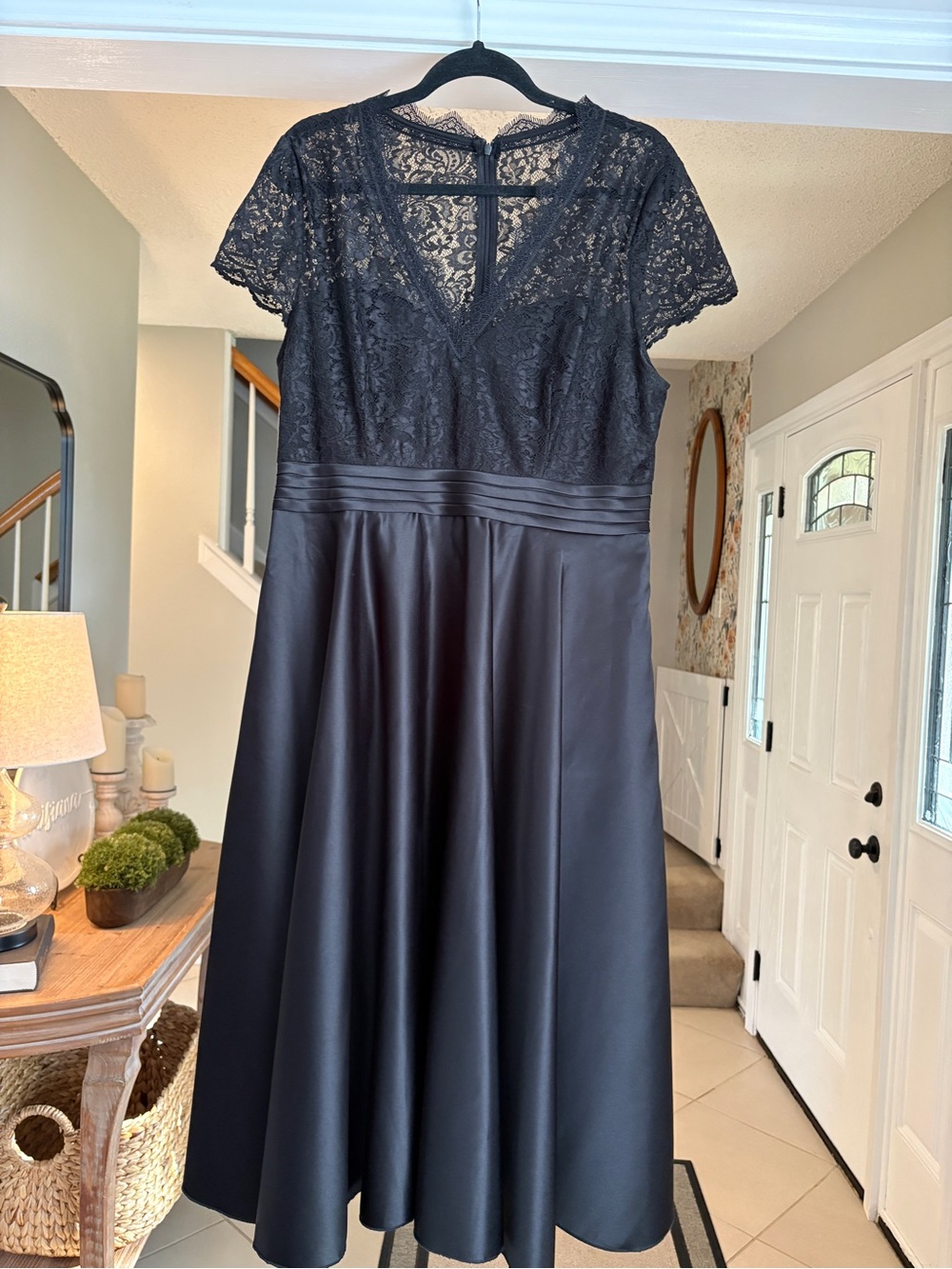 Ever Pretty Black Lace A-Line Midi Dress